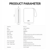 BWOO power bank P73 22.5W 20000 mAh z 2 wbudowanymi kablami 1 x USB-C 1 x L