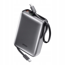 BWOO power bank P73 22.5W 20000 mAh z 2 wbudowanymi kablami 1 x USB-C 1 x L BWOO power bank P73 22.5W 20000 mAh z 2 wbudowanymi kablami 1 x USB-C 1 x L