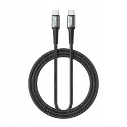 Kabel BWOO USB typ C - USB typ C 2 m czarny 65w Kabel BWOO USB typ C - USB typ C 2 m czarny 65w