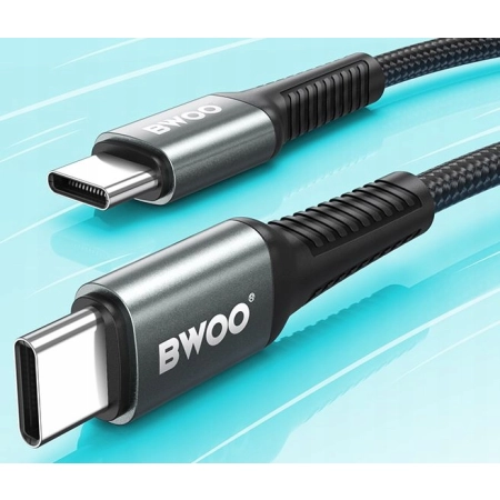 Kabel BWOO USB typ C - USB typ C 2 m czarny 65w