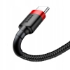 Baseus Cafule Cable nylonowy kabel USB / USB-C QC3.0 2A 3 m czarno-czerwony