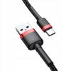 Baseus Cafule Cable nylonowy kabel USB / USB-C QC3.0 2A 3 m czarno-czerwony
