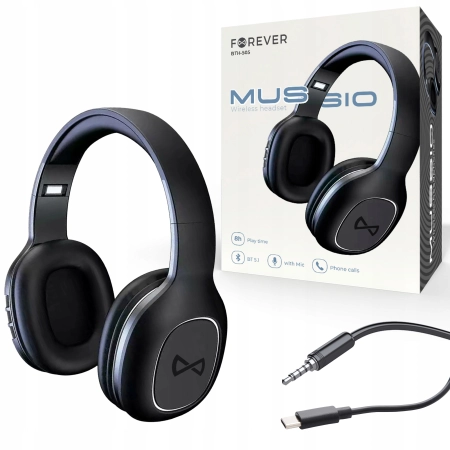 Słuchawki bezprzewodowe Forever BTH-505 nauszne czarne Bluetooth