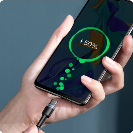 Baseus KABEL USB-C/USB-C 100W 5A Power Delivery QC 3.0 NYLONOWY OPLOT 2m