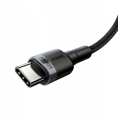 Baseus KABEL USB-C/USB-C 100W 5A Power Delivery QC 3.0 NYLONOWY OPLOT 2m