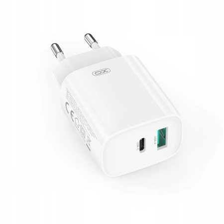 XO ładowarka sieciowa CE29 PD 20W 1x USB-C 1x USB biała