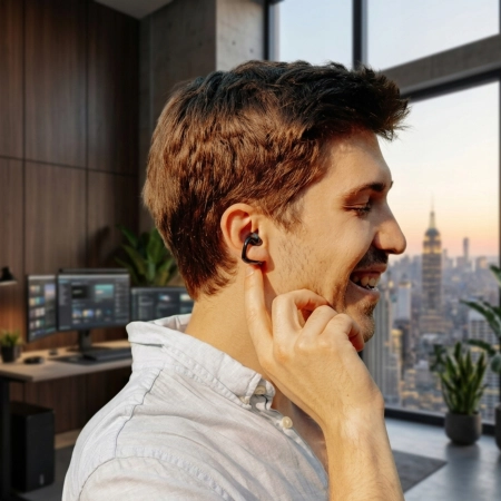 SŁUCHAWKI BEZPRZEWODOWE ELONIX BLUETOOTH 6.0 SPORTOWE ROZMOWY DWA MIKROFONY