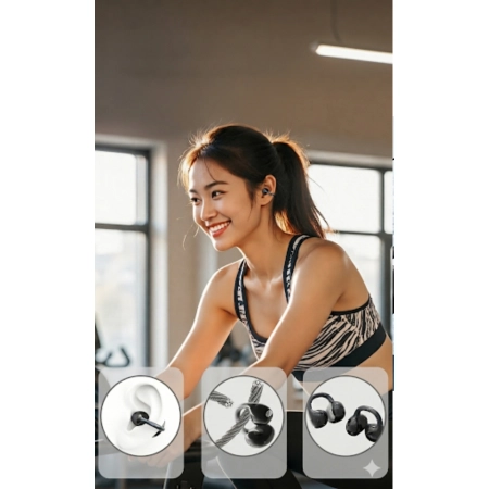 SŁUCHAWKI BEZPRZEWODOWE ELONIX BLUETOOTH 6.0 SPORTOWE ROZMOWY DWA MIKROFONY