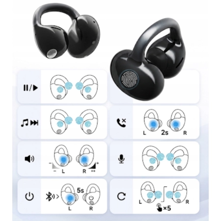 SŁUCHAWKI BEZPRZEWODOWE ELONIX BLUETOOTH 6.0 SPORTOWE ROZMOWY DWA MIKROFONY